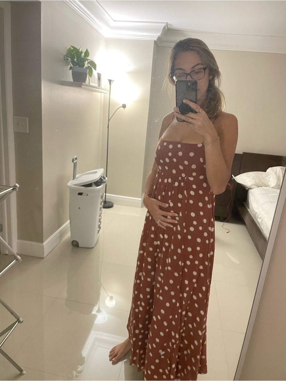 Abercrombie & Fitch Brown Polka Dot Maxi Sundress - Picture 3 of 3